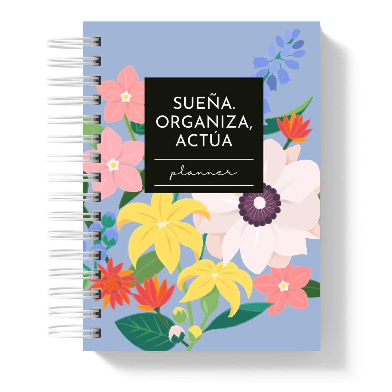 Planner 2025 Sueña, Organiza y Actúa Blue Blooms